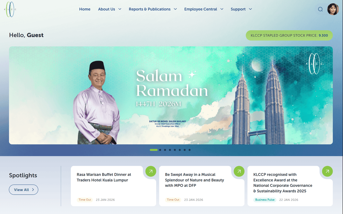 KLCC Group Intranet