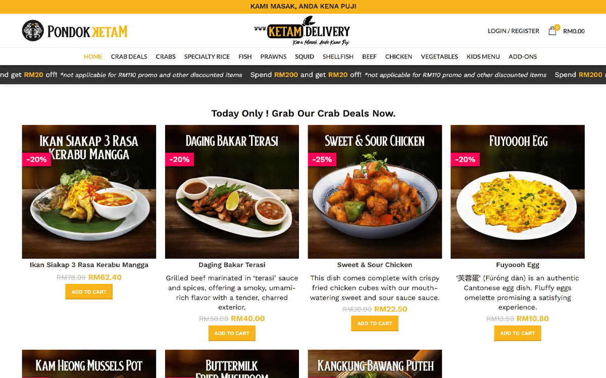 Pondok Ketam Delivery